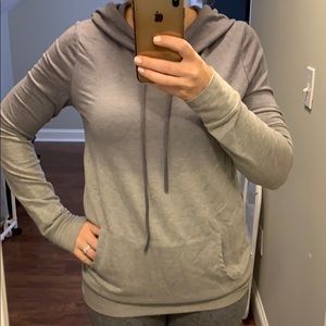 Grey Ombré Tunic Length Sweatshirt